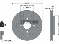 Disc frana punte fata (92063603 TEXTAR) AC,FORD,FORD AUSTRALIA,FORD USA,MERCURY