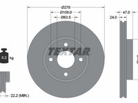 Disc frana punte fata (92075400 TEXTAR) AC,FORD,FORD AUSTRALIA,FORD USA,MERCURY