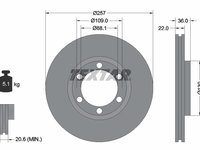 Disc frana punte fata (92075800 TEXTAR) BEDFORD,CHEVROLET,HOLDEN,HONDA,ISUZU,OPEL,VAUXHALL