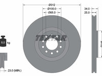 Disc frana punte fata (92098505 TEXTAR) AUDI,SEAT,SKODA,VW,VW (FAW)