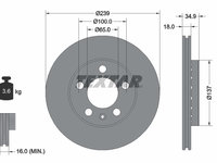 Disc frana punte fata (92106803 TEXTAR) SKODA,SKODA (SVW),VW