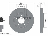 Disc frana punte fata (92108300 TEXTAR) CHRYSLER,CHRYSLER (SOUEAST),DODGE,DODGE (SOUEAST)