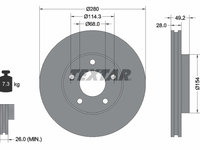 Disc frana punte fata (92109403 TEXTAR) INFINITI,NISSAN