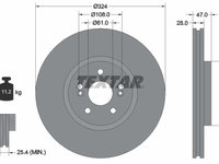 Disc frana punte fata (92119405 TEXTAR) RENAULT