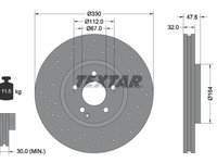 Disc frana punte fata (92124100 TEXTAR) MERCEDES-BENZ