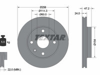 Disc frana punte fata (92133500 TEXTAR) BAOJUN (SGMW),BUICK (SGM),CHEVROLET,DAEWOO,HOLDEN,SUZUKI