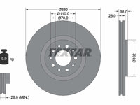 Disc frana punte fata (92145103 TEXTAR) ALFA ROMEO,JEEP,JEEP (GAC FCA)