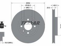 Disc frana punte fata (92148903 TEXTAR) GERMAN E-CARS,OPEL,SUZUKI,VAUXHALL