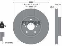 Disc frana punte fata (92163903 TEXTAR) TOYOTA