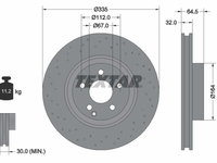 Disc frana punte fata (92171905 TEXTAR) BRABUS,MERCEDES-BENZ