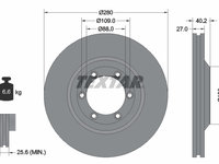 Disc frana punte fata (92174803 TEXTAR) CHEVROLET,HOLDEN,ISUZU