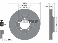 Disc frana punte fata (92221800 TEXTAR) HYUNDAI,JAC