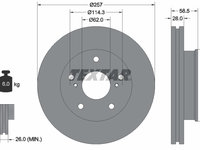 Disc frana punte fata (92236003 TEXTAR) TOYOTA