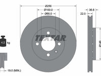 Disc frana punte fata (92239403 TEXTAR) SEAT,SKODA,VW