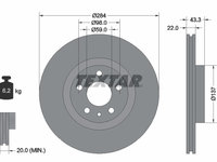 Disc frana punte fata (92252803 TEXTAR) FIAT