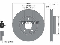 Disc frana punte fata (92257005 TEXTAR) MERCEDES-BENZ