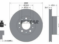 Disc frana punte fata (92275103 TEXTAR) Citroen,FIAT,OPEL,PEUGEOT,VAUXHALL