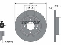 Disc frana punte fata (92278003 TEXTAR) DODGE,MITSUBISHI