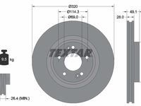 Disc frana punte fata (92281803 TEXTAR) HYUNDAI,INOKOM,KIA