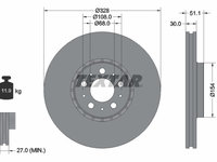 Disc frana punte fata (92284105 TEXTAR) VOLVO,VOLVO ASIA