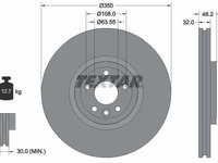 Disc frana punte fata (92308105 TEXTAR) JAGUAR,JAGUAR (CHERY)