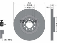 Disc frana punte fata (92337905 TEXTAR) ALFA ROMEO