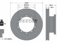 Disc frana punte fata (93087000 TEXTAR) ERF,MAN