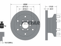 Disc frana punte fata (93175400 TEXTAR) IVECO