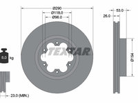 Disc frana punte fata (93240600 TEXTAR) NISSAN,RENAULT TRUCKS