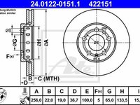 Disc frana punte fata Ate pt skoda fabia, octavia, rapid, roomster