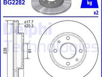 Disc frana punte fata (BG2282 DELPHI) NISSAN,RENAULT