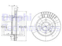 Disc frana punte fata (BG2440 DELPHI) FORD,MAZDA