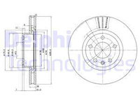 Disc frana punte fata (BG2742 DELPHI) OPEL,VAUXHALL