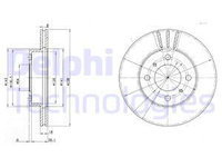 Disc frana punte fata (BG2810 DELPHI) MITSUBISHI,PROTON