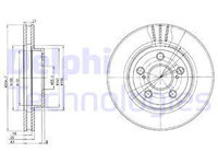 Disc frana punte fata (BG2880 DELPHI) TOYOTA