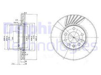 Disc frana punte fata (BG3142 DELPHI) Citroen,LOTUS,OPEL,SAAB,VAUXHALL