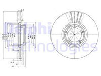 Disc frana punte fata (BG3365 DELPHI) FORD