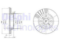 Disc frana punte fata (BG3424 DELPHI) TOYOTA