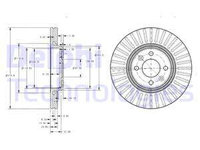 Disc frana punte fata (BG3430 DELPHI) DACIA,RENAULT