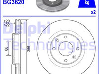 Disc frana punte fata (BG3620 DELPHI) Citroen,Citroen (DF-PSA),DS,OPEL,PEUGEOT,VAUXHALL