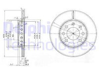 Disc frana punte fata (BG3658 DELPHI) AUDI,VW