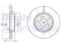 Disc frana punte fata (BG3720 DELPHI) HONDA