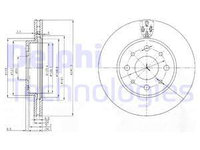 Disc frana punte fata (BG3839 DELPHI) FIAT,FORD