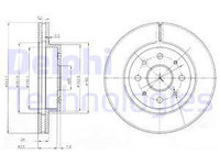 Disc frana punte fata (BG4019 DELPHI) KIA