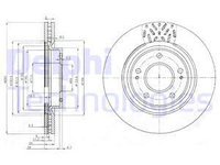 Disc frana punte fata (BG4034 DELPHI) MITSUBISHI