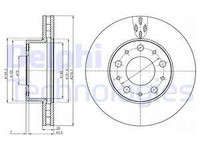 Disc frana punte fata (BG4059 DELPHI) Citroen,FIAT,PEUGEOT