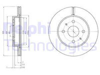 Disc frana punte fata (BG4128 DELPHI) DAIHATSU,PERODUA,SUBARU