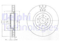 Disc frana punte fata (BG4305C DELPHI) VOLVO