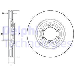 Disc frana punte fata (BG4697C DELPHI) ISUZU