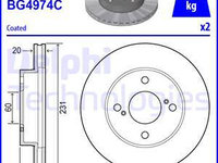 Disc frana punte fata (BG4974C DELPHI) SUZUKI